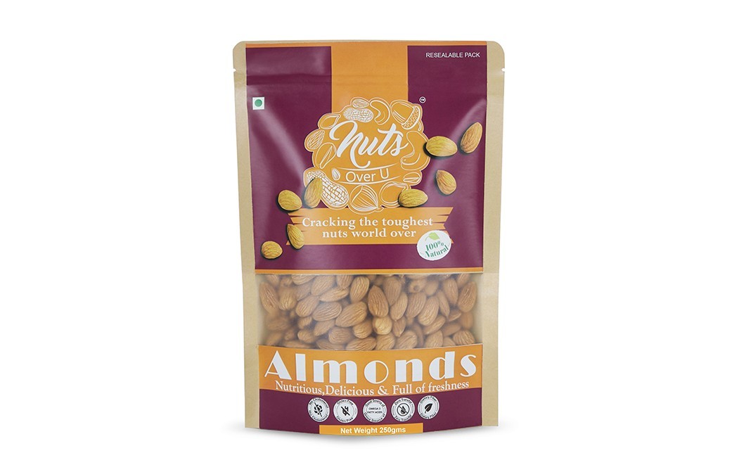 Nuts Over U Almonds    Pack  250 grams